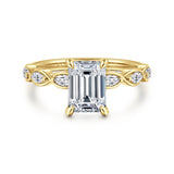 Claudia 14K White-Yellow Gold 1.50 CT Diamond Engagement Ring by Gabriel & Co.