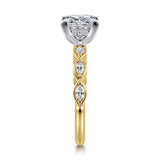 Claudia 14K White-Yellow Gold 1.50 CT Diamond Engagement Ring by Gabriel & Co.