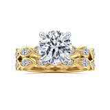 Claudia 14K White-Yellow Gold Round Diamond Engagement Ring
