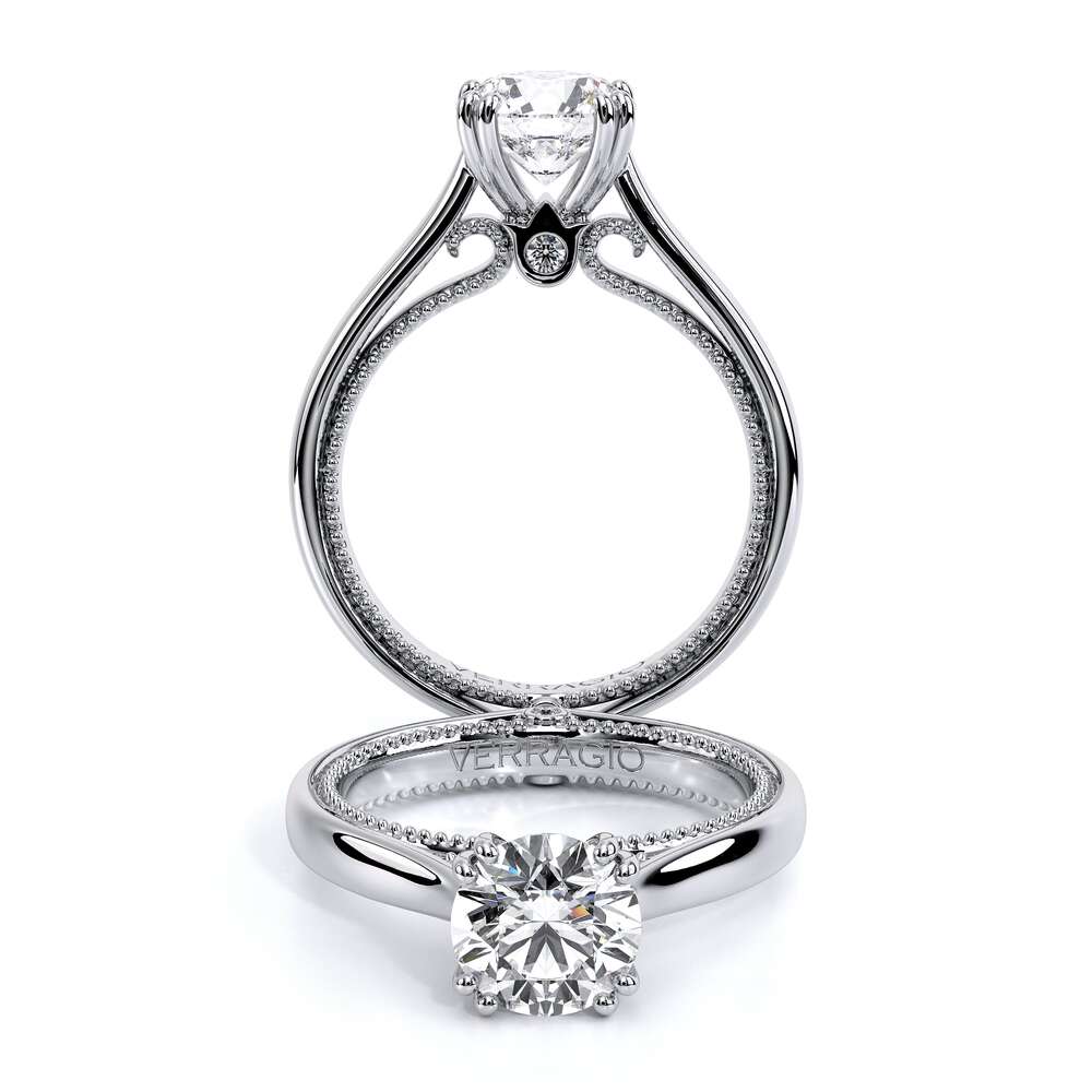 COUTURE Engagement Solitaire ring Verragio -0418R-14K Round Gold