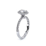 Verragio Renaissance 954OV18 Oval Diamond Halo Engagement Ring | 14K White Gold Semi-Mount