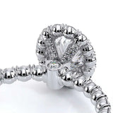 Verragio Renaissance 954OV18 Oval Diamond Halo Engagement Ring | 14K White Gold Semi-Mount