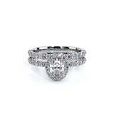 Verragio Renaissance 954OV18 Oval Diamond Halo Engagement Ring | 14K White Gold Semi-Mount