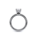 Verragio Tradition 250DBOV Oval Diamond Engagement Ring | 14K White Gold Semi-Mount