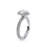 Verragio Tradition 180HOV Oval Diamond Halo Engagement Ring | 14K White Gold Semi-Mount