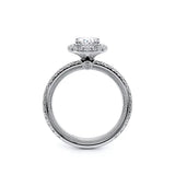 Verragio Tradition 180HOV Oval Diamond Halo Engagement Ring | 14K White Gold Semi-Mount
