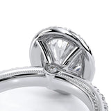Verragio Tradition 180HOV Oval Diamond Halo Engagement Ring | 14K White Gold Semi-Mount