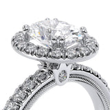 Verragio Tradition 180HOV Oval Diamond Halo Engagement Ring | 14K White Gold Semi-Mount