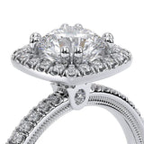 Verragio Tradition 120HCU Round Diamond Halo Engagement Ring | 14K White Gold Semi-Mount