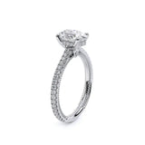 Verragio Renaissance 992OV13 14K White Gold Oval Engagement Ring Setting | Diamond Accented Cathedral Design