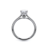 Verragio Renaissance 992OV13 14K White Gold Oval Engagement Ring Setting | Diamond Accented Cathedral Design