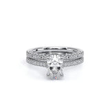 Verragio Renaissance 992OV13 14K White Gold Oval Engagement Ring Setting | Diamond Accented Cathedral Design