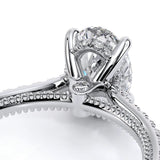 Verragio Renaissance 992OV13 14K White Gold Oval Engagement Ring Setting | Diamond Accented Cathedral Design
