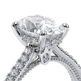 Verragio Renaissance 992OV13 14K White Gold Oval Engagement Ring Setting | Diamond Accented Cathedral Design