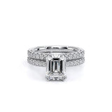Verragio Renaissance Emerald Diamond Engagement Ring 14K White Gold