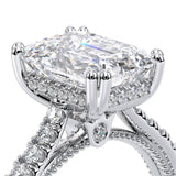 Verragio Renaissance Emerald Diamond Engagement Ring 14K White Gold