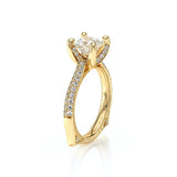Verragio Vanguard 2204P Princess Diamond Engagement Ring | 14K Yellow Gold Semi-Mount