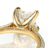 Verragio Vanguard 2204P Princess Diamond Engagement Ring | 14K Yellow Gold Semi-Mount