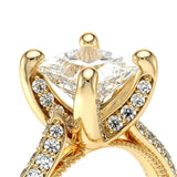 Verragio Vanguard 2204P Princess Diamond Engagement Ring | 14K Yellow Gold Semi-Mount