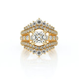 Verragio Vanguard 2206P Princess Diamond Engagement Ring | 14K Yellow Gold Semi-Mount