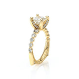 Verragio Vanguard 2206P Princess Diamond Engagement Ring | 14K Yellow Gold Semi-Mount
