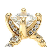 Verragio Vanguard 2206P Princess Diamond Engagement Ring | 14K Yellow Gold Semi-Mount