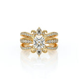 Verragio Vanguard 2207P Princess Diamond Engagement Ring | 14K Yellow Gold Semi-Mount
