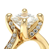 Verragio Vanguard 2207P Princess Diamond Engagement Ring | 14K Yellow Gold Semi-Mount
