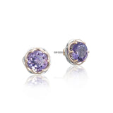 Crescent Crown Studs featuring Amethyst