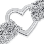 Tiffany & Co. Silver Open Heart Multi-Strand Toggle Bracelet Pre-Owned