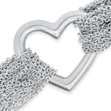 Tiffany & Co. Silver Open Heart Multi-Strand Toggle Bracelet Pre-Owned