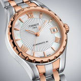 Tissot Chemin des Tourelles 34mm Mother of Pearl Dial Watch T072.207.22.118.01 | Two-Tone Swiss Automatic Ladies Watch