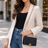 CHANEL Pre-Owned 2018-2019 Chevron Quilted Calfskin Boy Wallet On Chain crossbody bag