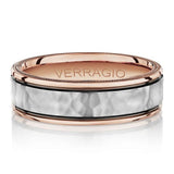 Verragio 18K White & Rose Gold Men's Wedding Band | In-Store