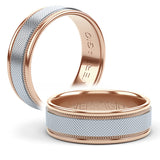 Verragio VWS-215-7 14K Rose & White Gold Men's Wedding Band | In-Store