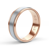 Verragio VWS-215-7 14K Rose & White Gold Men's Wedding Band | In-Store