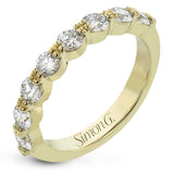 Simon G. LR2944 round diamond wedding band in 18K yellow gold