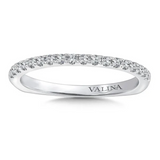 Valina Bridal Classic Diamond Band14k White gold 18 Round Diamonds