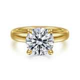 Gabriel & Co. 14K Yellow Gold Diamond Halo Split Shank Round Engagement Ring Setting ER16680R12Y44JJ | In-Store