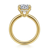Gabriel & Co. 14K Yellow Gold Diamond Halo Split Shank Round Engagement Ring Setting ER16680R12Y44JJ | In-Store