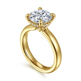 Gabriel & Co. 14K Yellow Gold Diamond Halo Split Shank Round Engagement Ring Setting ER16680R12Y44JJ | In-Store