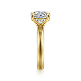 Gabriel & Co. 14K Yellow Gold Diamond Halo Split Shank Round Engagement Ring Setting ER16680R12Y44JJ | In-Store