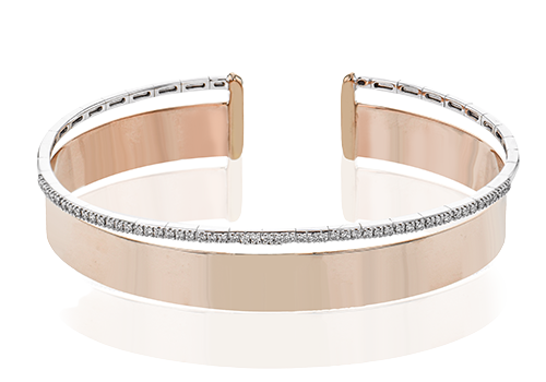 Bangle in 18k Gold with Diamonds