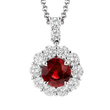 Tempera Ruby Pendant in 18k Gold with Diamonds