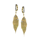 Fallen Leaves Earrings in 18k Gold with Diamonds
