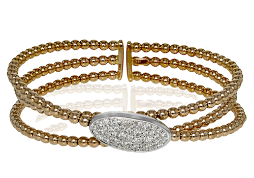 LB2153-R WHITE 18K X WHITE-ROSE