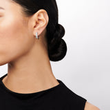 Simon-set Huggie Hoop Earrings in 18k Gold with Diamonds