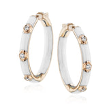 Hoop Earrings in 18k Gold with Diamonds