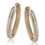 Hoop Earrings in 18k Gold with Diamonds