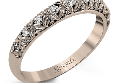 LP1582-B WHITE 18K BAND ROSE